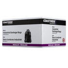 Coastwide Professional Garbage Bags - Regular - 42" W x 48" L - Black - 125 Pack-Side seamed & Seamless bottom for extra strength