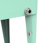 Permasteel 80 qt Retro Rolling Patio Cooler with Divider - Mint-Removable flip-top lid
