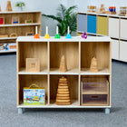 Beleduc Furniture - étagère en bois Napoli -de rangement pour compartiment de classe à 6 cubes - naturel-Longueur spacieuse de 104 cm / 42.1" pour répondre à tous vos besoins de rangement
