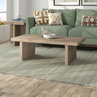 Hudson&Canal Soren 48"W Rectangular Coffee Table - Antiqued Grey Oak-Finished in wood-look antiqued gray oak