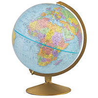 Replogle Explorer 12" Blue Ocean Desk Globe With Metal And Semi-Meridian - French-Up to date cartography