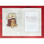 Rosedale - Cartes de souhaits Noël / Enveloppes - 5-1/2 po x 8 po - Ourson en peluche - Paquet de 12-Imprimées sur un papier de qualité non couché