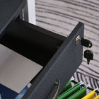 HOMCOM 2-Drawer Mobile Lockable Letter/A4 Filing Cabinet - Black-2 extra hanging rails for A4 and letter size folder   