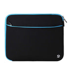 Vangoddy - Housse de protection en néoprène pour ordinateur portable 12" avec poche supplémentaire - Noir/Bleu-Matériau en néoprène résistant à l’eau pour protéger contre l’humidité et les éclaboussures