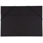 JAM Paper Kraft Portfolio with Elastic Closure Large - 11 x 15 x 3/8 - Black Recycled-Black Kraft Recycled Portfolio with Elastic Closure