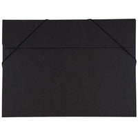 JAM Paper Kraft Portfolio with Elastic Closure Large - 11 x 15 x 3/8 - Black Recycled-Black Kraft Recycled Portfolio with Elastic Closure