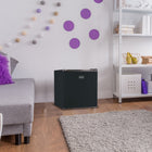 BLACK+DECKER 1.7 cu. ft. Freestanding Mini Fridge with Freezer - Black-Convenient Features: Reversible door and adjustable leveling legs ensure flexible placement that is perfect as a bedroom fridge, small fridge for office, dorm refrigerator, or a compact mini fridge