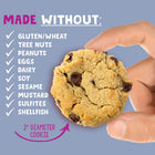 Allergy Smart Cookies - Chocolate Chip - 28g - 40 Pack-Gluten-free Oat Flour, Sugars (brown Sugar*, Maple Syrup, Invert Sugar*, Tapioca Syrup), Chocolate Chips (sugar, Unsweetened Chocolate, Cocoa Butter), Sustainable Palm Shortening, Vanilla Extract, Vanilla Flavour*, Aluminum-free Baking Powder, Himalayan Salt, Aluminum-free Baking Soda.
*organic Ingredients