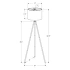 Monarch Specialties - Luminaire - 63 po H Lampadaire - Métal En Laiton - Abat-Jour Ivoire / Crème - Contemporain-Attachée à la base de l'un des pieds par un discret cordon noir de 6 pieds, cette lampe d'appoint est parfaite à côté d'un canapé ou d'une chaise dans votre salon ou votre bureau, ou bien apportez-la dans la chambre à coucher pour une solution d'éclairage unique et pratique