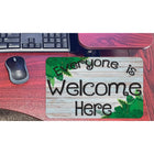 Ashley Productions - Smart Poly Tapis de souris pour ordinateur - 8" x 10" - Tout le monde est le bienvenu ici - en bois de hêtre - verdure - Paquet de 6-Utilisez dans la salle de classe, à la maison ou au bureau.
