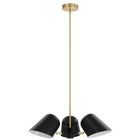 Modway Briana 3-Light Pendant Light - Black-LED Compatible, Requires Assembly