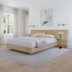 Nexera Panoramic Headboard - Queen Size - Natural Maple-Designed and made in Canada with CARB II/FSC Certified particle board and MDF materials.  Ships in 24-48H from order date. Assembly required