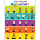 Teacher Created Resources - Tableau de l'alphabet en langue des signes colorée - 17 po x 22 po-Chaque carte mesure 17 po x 22 po