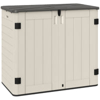 Outsunny 185 Gallon Outdoor Storage Cabinet Deck Box-184.7 gallons (699 L) storage fits gardening tools, generators, or trash cans
