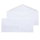 SupremeX V-Flap Window Envelopes - #10 - Open Side - 24lb White Wove - 4-1/8" x 9-1/2" - Box of 500-24lb