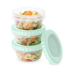 Bentgo 20-Piece Prep Twist-Top Container Set - 240 mL - Honeydew-The space-saving stackable design takes up minimal fridge space and offers a clear view of what's inside