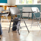 Flash Furniture Premium Steel Folding Chair with Left Handed Tablet Arm-Compact Sized Desk