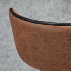 HOMCOM - Tabourets de bar vintage en leathaire à hauteur réglable - brun - paquet de 2-Rond, grand et lourd pour garder le tabouret stable lors de l’utilisation 
