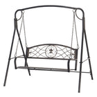 Outsunny - chaise balançoire de porche 2 places avec cadre en métal-La balançoire double offre suffisamment d'espace pour vous et un ami
