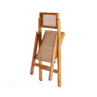 Manhattan Comfort Pullman 18.11" Industry Chic Dining Folding Chair - Nature - Set of 4-Seat Made from Natural Cane