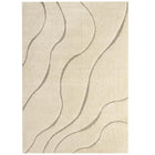 Modway Jubilant Abound Abstract Swirl Shag Area Rug - 5 ft W x 8 ft L - Creame/Beige-Abound Abstract Swirl Area Rug