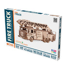 EWA Eco-Wood-Art - Camion de pompiers Kit de construction STEM en bois 3D - Lot de 439-Matériau durable et respectueux de l'environnement en contreplaqué. Pas besoin de colle salissante