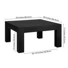 Hudson&Canal Langston 34"W Square Coffee Table - Black Grain-9