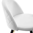 Modway Cordial Performance Velvet Dining Chairs - White - 2 Pack-9