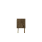 Manhattan Comfort Marcus 62.99" Mid-Century Modern TV Stand - Rustic Brown -Soft Close Doors with Rounded A-lined Design