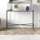 Hudson&Canal - Console Henley 42" de largeur avec plateau en verre - Bronze noirci-Caractéristiques assemblage facile