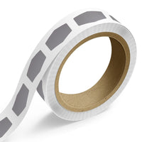 JAM Paper Standard Label Rolls - Marquis Shaped Bottle Favors - 1 7/8 x 3 15/32 - Silver Matte Foil - 125 Labels/Roll-Colour: Durable Silver Matte Foil | Make your mail stand out with colourful shipping address labels.