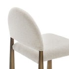 Modway Hayley Upholstered Fabric Dining Side Chair - Brass Cream-10