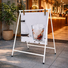 Futech Swing Board A-Frame with PVC Panel - 15"W x 15"H - White-Lightweight yet sturdy construction makes setup, repositioning, and storage simple.
