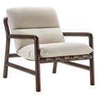 Modway - Paxton Fronde en bois Président - Noyer en tissu des dunes-Fauteuil à bandoulière moderne du milieu du siècle