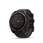 Garmin fēnix 8 - Solar Outdoor Recreation/Adventure Watches - 51 mm - Sapphire, Carbon Gray DLC Titanium with Black/Pebble Gray Silicone Band-7