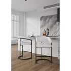 Manhattan Comfort - Augusta tabouret de comptoir moderne en similicuir rembourré 22,8" - blanc - lot de 2-Recouvert d’un magnifique similicuir avec rembourrage rempli de mousse haute densité