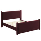 Modway Rael Performance Velvet Queen Platform Bed - Mulberry-Stain-Resistant Performance Velvet Upholstery