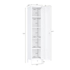 Manhattan Comfort Naomi Modern Accent and Storage Cabinets - White - Set of 2-Clean Lines and a Minimalist Silhouette, Perfect for Contemporary and Transitional Spaces