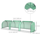Outsunny - serre tunnel mini 11,5 pi x 3 pi x 2,6 pi en PE avec structure en acier et portes zippées- Portes à enroulement avec fermeture éclair pour un accès facile et une bonne ventilation  
