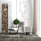HOMCOM Concrete Finish Side Table - Grey-Materials: Inorganic Ore Powder 