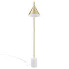 Modway - Ayla Base en marbre Lampe sur pied, Laiton en satin-ETL inscrit et approuvé
