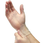 Suretouch 240 Series Vinyl Powder Free Disposable Gloves - Large - Clear - 100 Pack-Powder Free