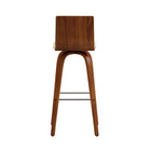 Armen Living - Vienna Tabouret de Bar Pivotant de 76 cm de Hauteur en Finition Bois Noyer avec Similicuir Crème-50,8 cm L x 43,2 cm l x 99,1 cm H