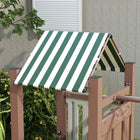 Qaba Kids Heavy-Duty Swing Set with Slide, Covered Fort - Ladder-Soft ropes prevent finger pinching for added safety 
