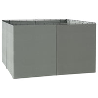Outsunny - Rideaux de gazebo 10 pi L x 12 pi l avec portes à fermeture éclair, crochets/anneaux en C pour patio, rideaux uniquement, gris foncé-Offre une protection lors de vos moments de détente en plein air  