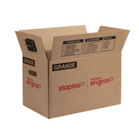 Staples - Boîte De Déménagement - grande- 27 po L x 16 po l x 15 po H-La boîte en carton ondulé Kraft offre une protection solide et fiable à vos besoin de déménagement
