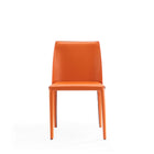 Manhattan Comfort - Lot de 4 chaises de salle à manger modernes Paris 18 po en similicuir corail-Base standard à 4 pieds