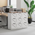 HOMCOM 3-Drawer Letter/A4 Filing Cabinet - White-Melamine surface is scratch-resistant and incredibly easy to clean

