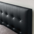 Modway Emily Upholstered Vinyl Queen Headboard - Black-Smooth vinyl upholstering