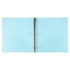 JAM Paper - Classeur en plastique de 2 -5 cm - bleu clair - 3 anneaux-Les larges panneaux avant et arrière recouvrent entièrement les intercalaires et protège-pages standard. Nos classeurs à 3 anneaux métalliques sont dotés de deux boutons pour une ouverture et une fermeture faciles, ainsi que d'une pochette pratique sur le rabat intérieur.